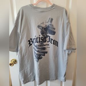 Gymshark British Iron Graphic Tee - Light Gray